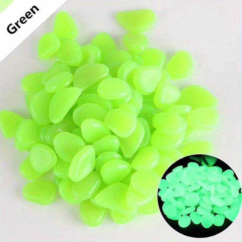 100pcs/bag Glow-in-the-dark Pebbles: Create A Magical Garden Landscaping Flower Pot (031*039inch)
