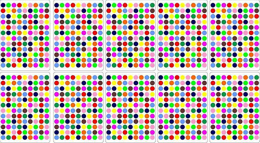 套装不干胶贴纸1180圆形多色1cm剪贴簿卡