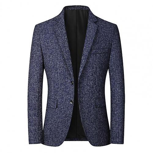 En Blazer Solid Color Single Breasted Autumn Winter Two Buttons Pocket