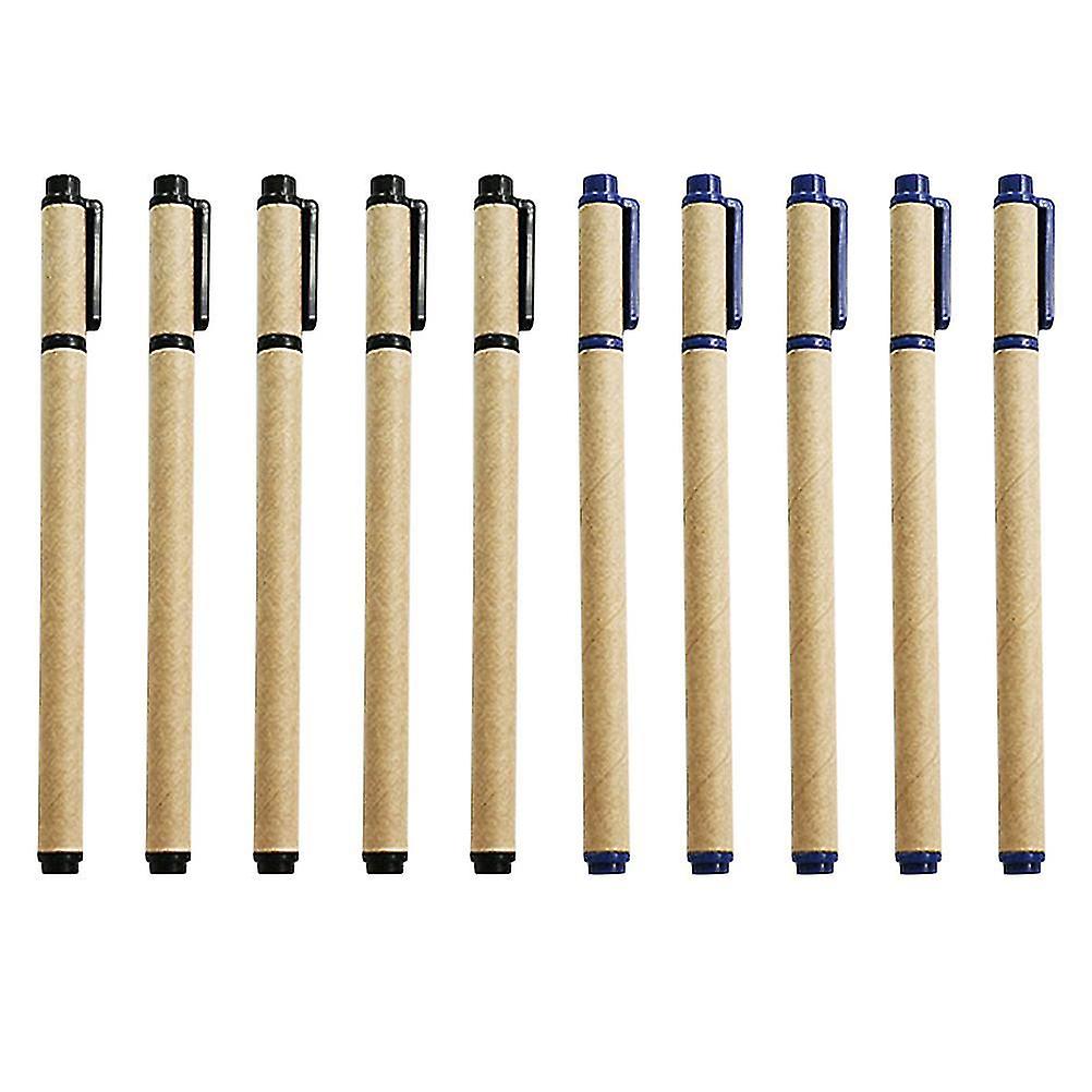 10pcs Practical Distinctive Convenient Multipurpose Portable Paper Gel Pens Signature Pens