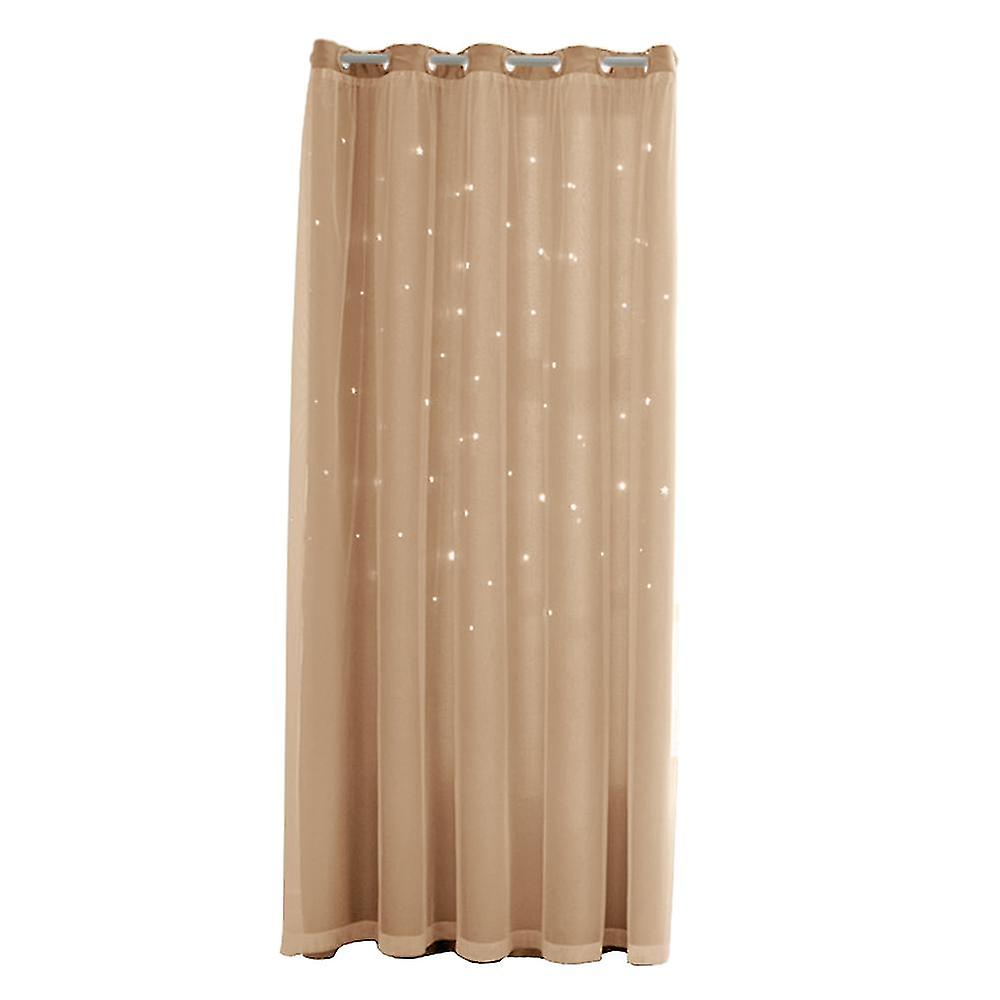 Star Hollowed Out Double Curtain Shading Window Treatment