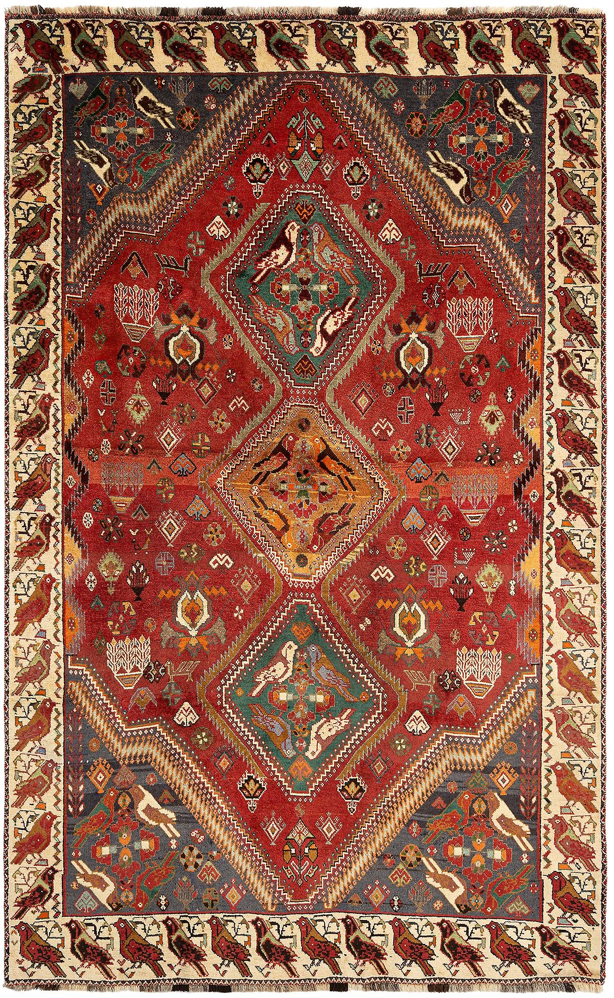 Hadorn Ghashghai 172x282 with Red Hand Made Central Asia Rug