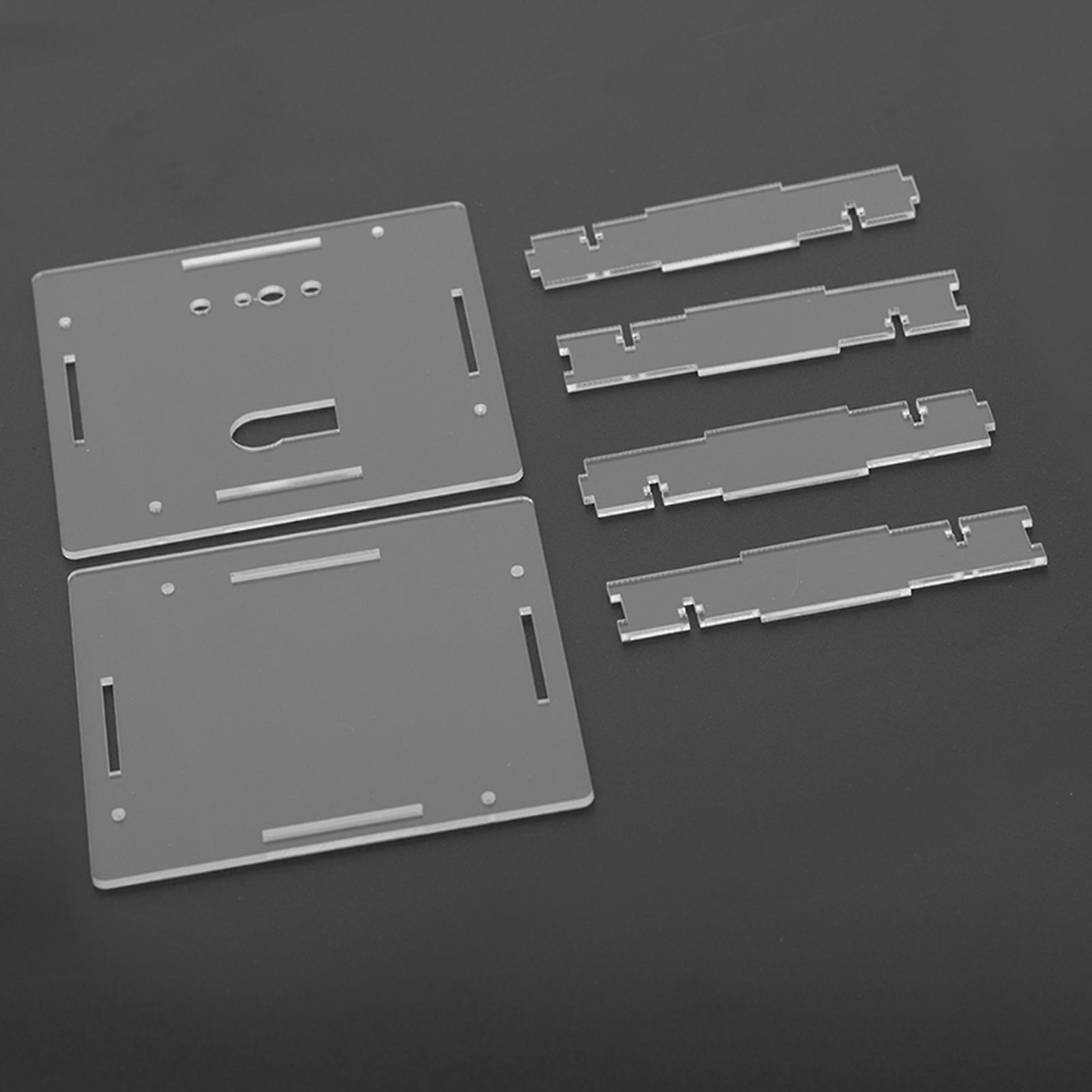 DIY Light Control Rotation LED Electronic Temperature Clock Suite W/Case & USB Cable Red Blue