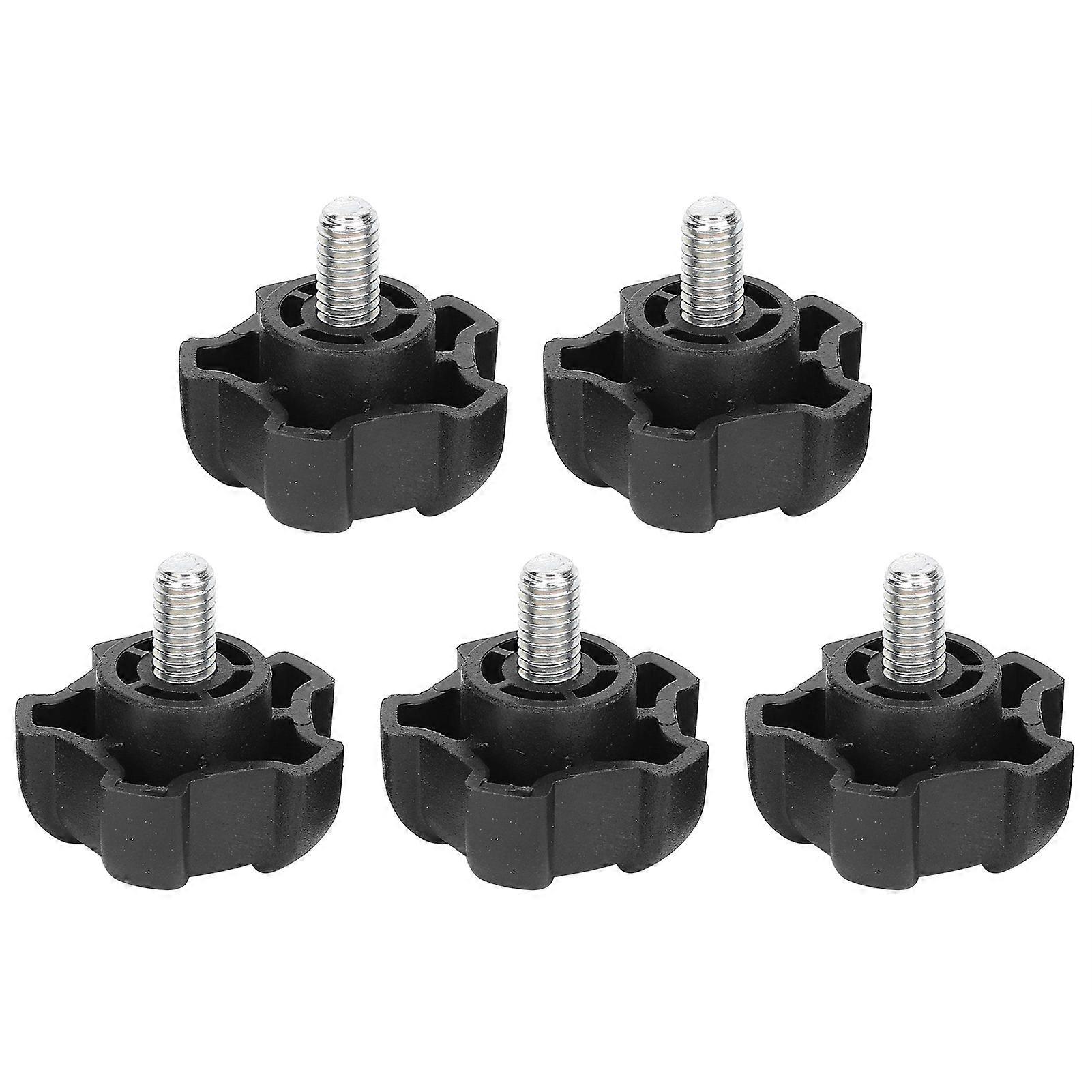 Risegun Hardware Tools 5Pcs Adjustable Knob Bolt, Plastic Five Star Head Hand Twisted Locking Handle Screw, M6 10mm, Fastener Hardware Tools