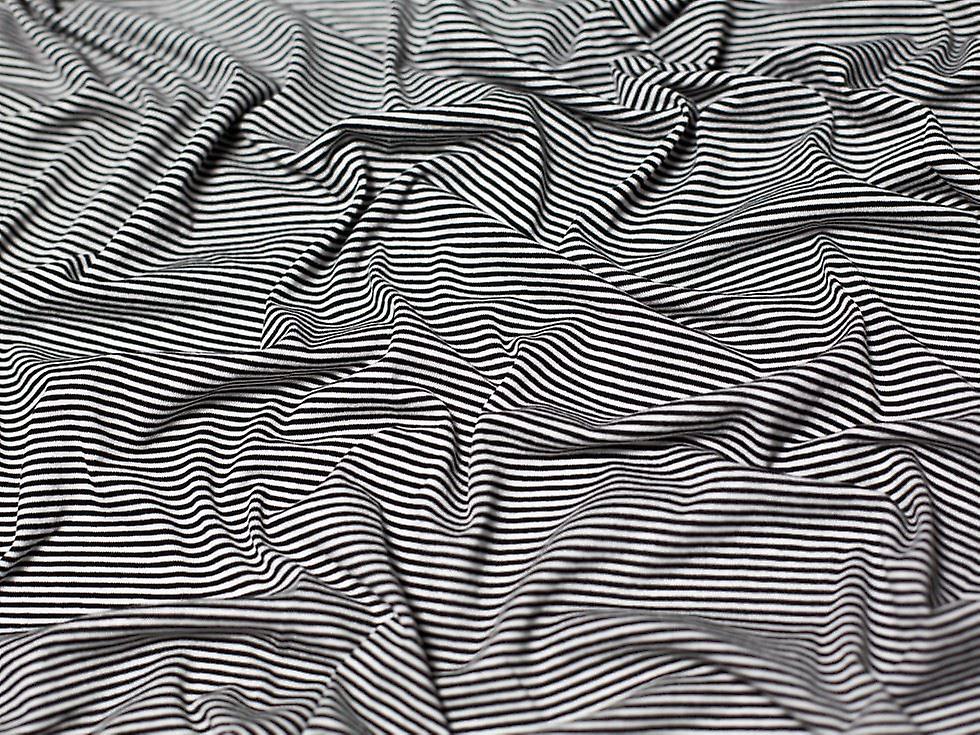 Minerva Viscose Jersey Stretch Knit Fabric Black - per metre