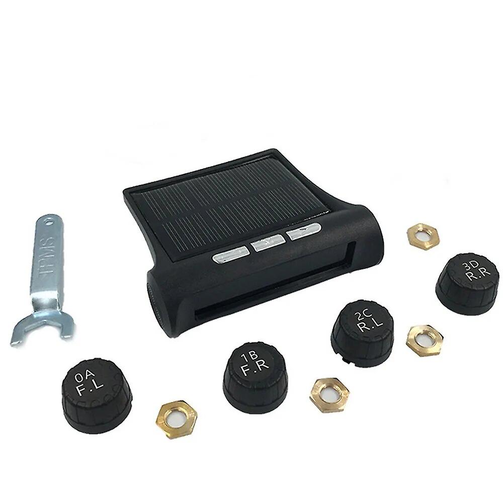Car Tire Pressure Monitor Solar Tire Pressure Detection Monitor Intelligent Real Time Monitoring Car Tire Alarm Monitor Syste