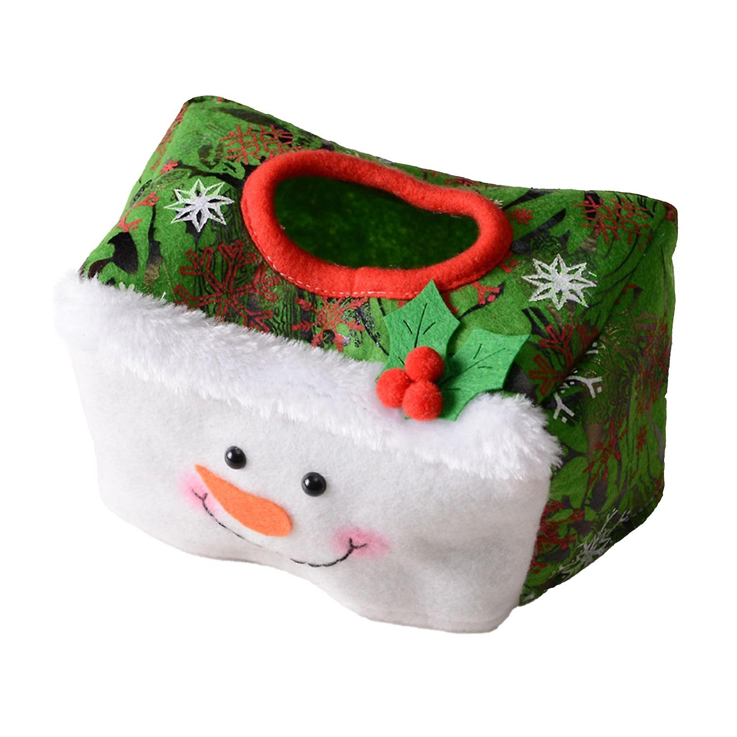 Snowman Shape Tissue Holder Bag Christmas Style Visual Effect Non Woven Fabric Creative Tissue Holde