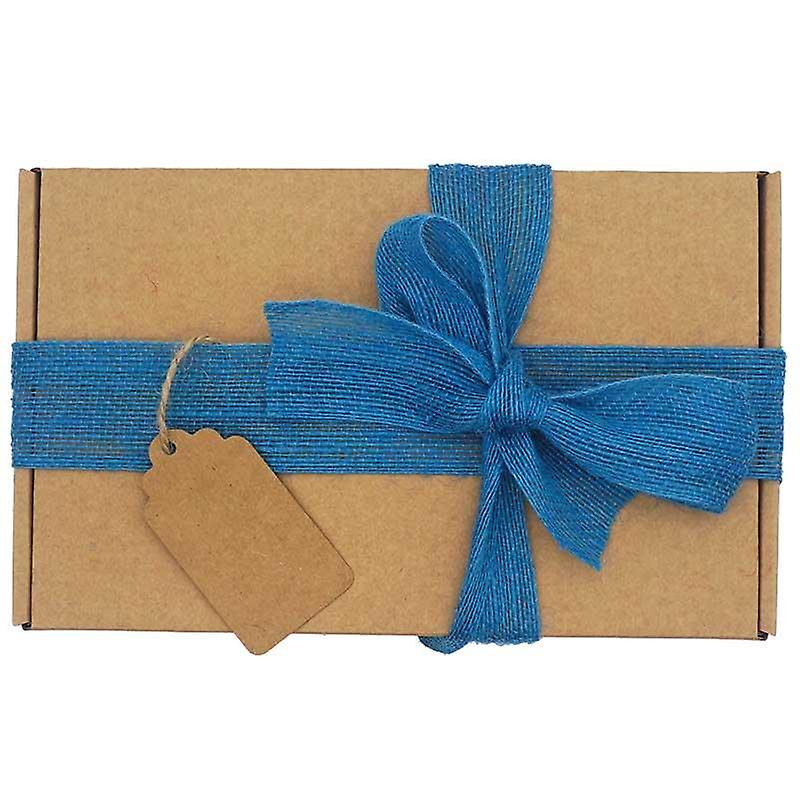 Blue Jute Ribbon & Kraft Tag