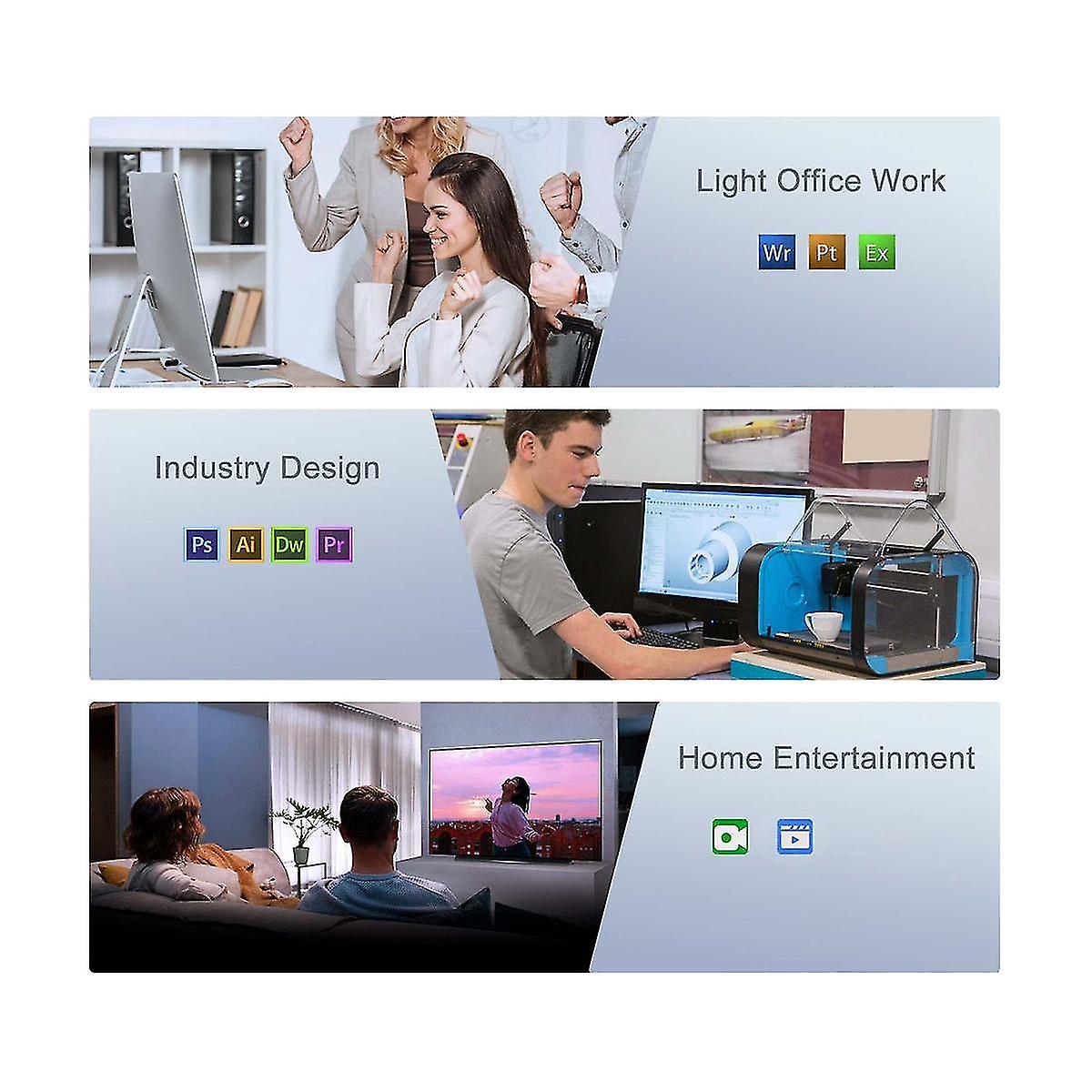 -core Gk2 Windows 11 PC Cpu Celeron J4105 Ram Lpddr 12gb Rom 128gb SSD Ordinateur Desktop Support Hdd Us Plug