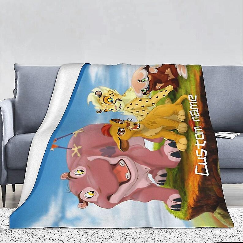 The Lion King Blanket Soft Warm Flannel Throw Custom Name Blanket For Bed Sofa Decorations Christmas Birthday Gift