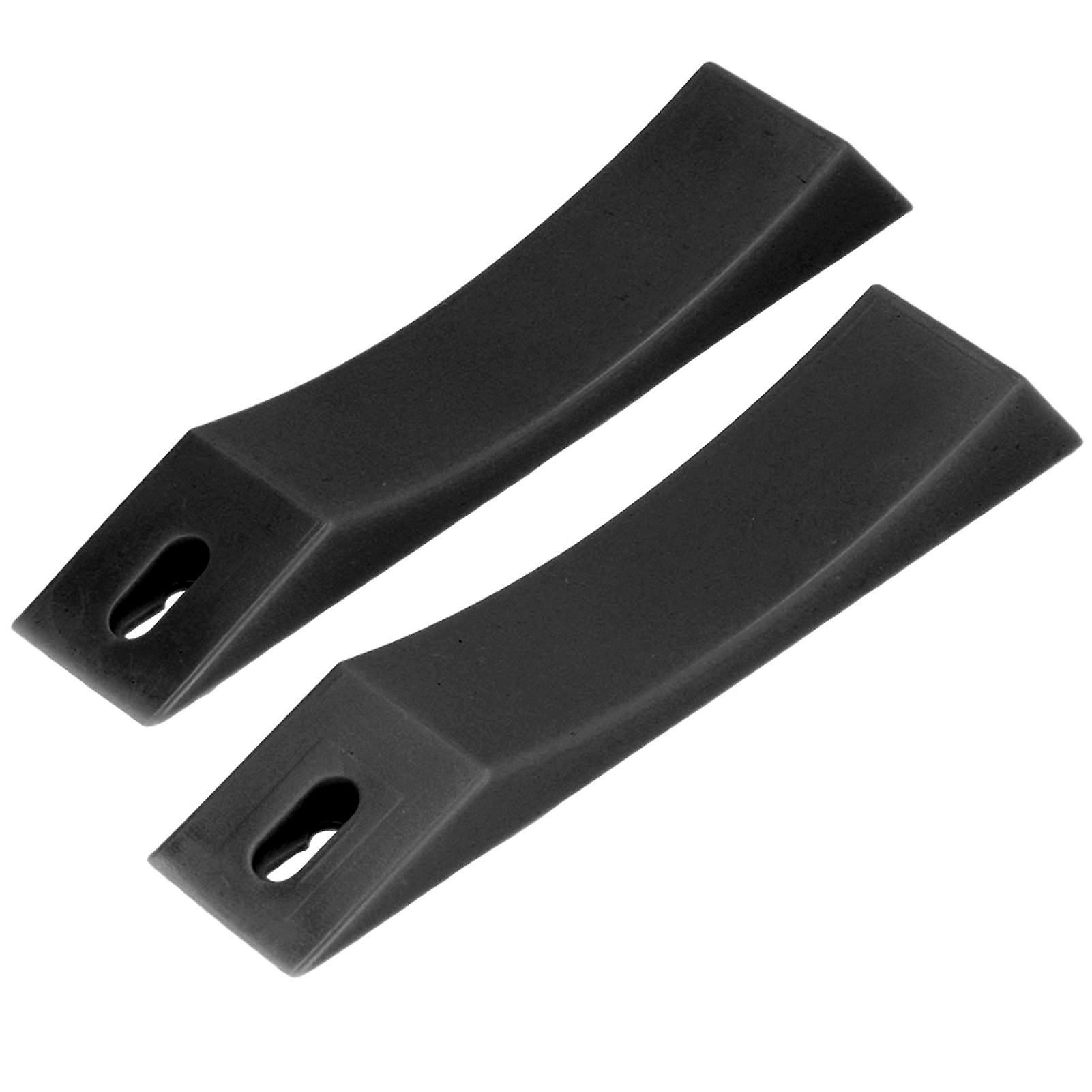 Barbell Load Unload Plates Silicone Cushion Barbell AntiSlip Wedge for Weightlifting(Black )