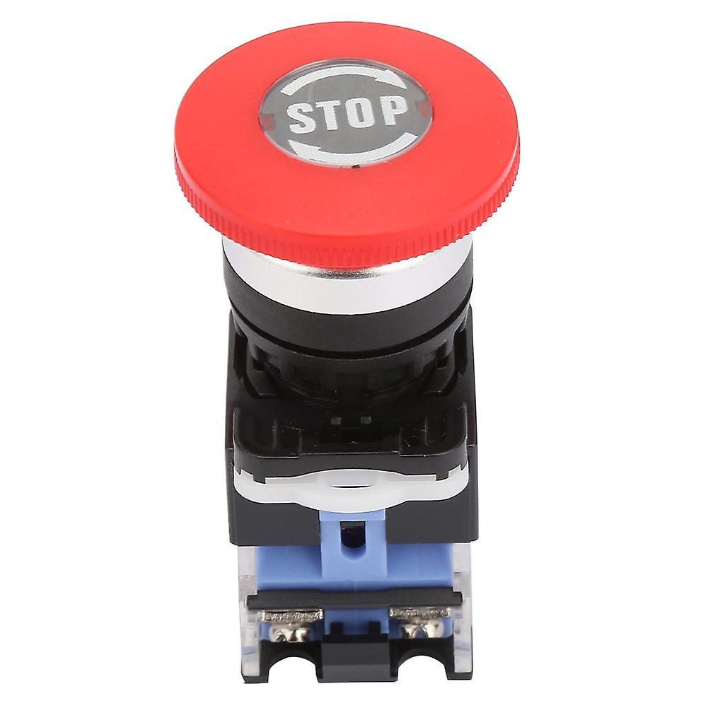 10Pcs Mushroom Head 1 Open 1 Close Self Locking Emergency Stop Button Switch 22mm