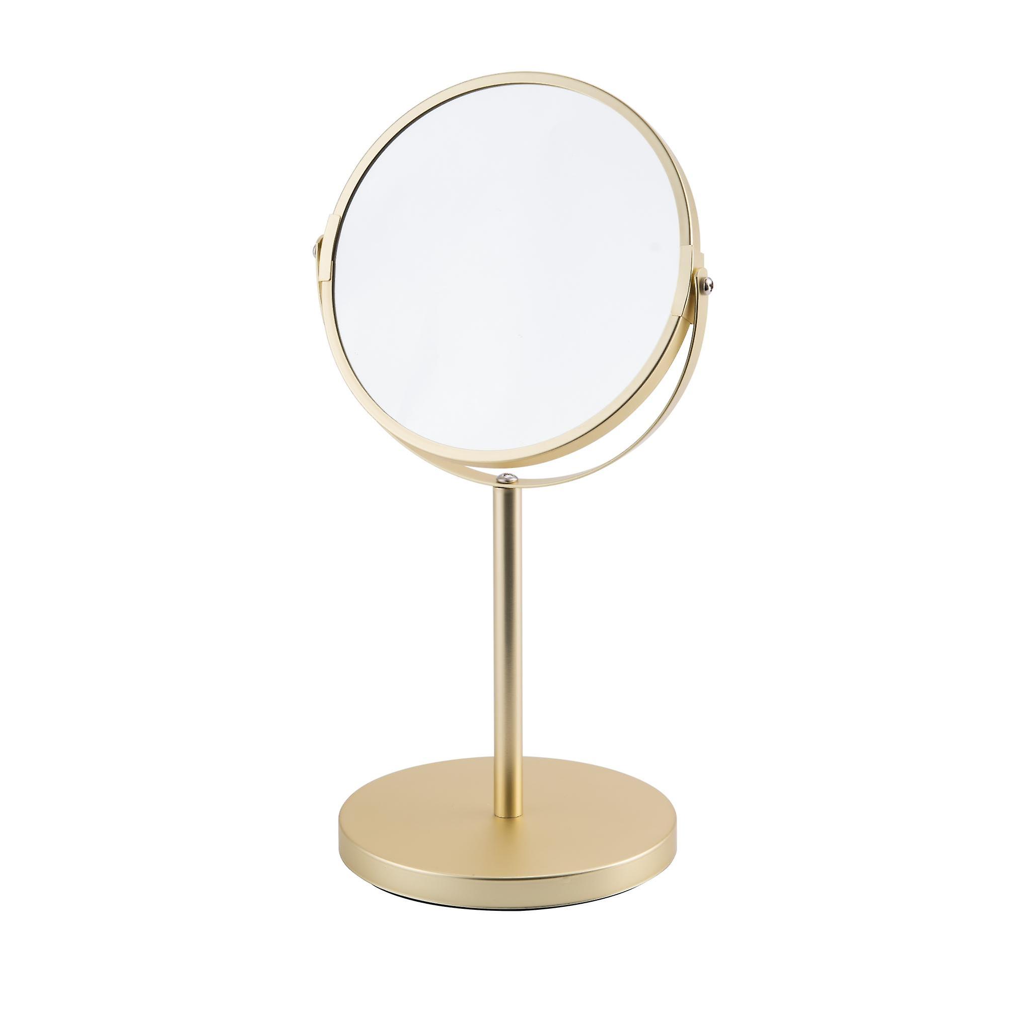 Double Sided Vanity Round Face Mirror  With 360 Rotation