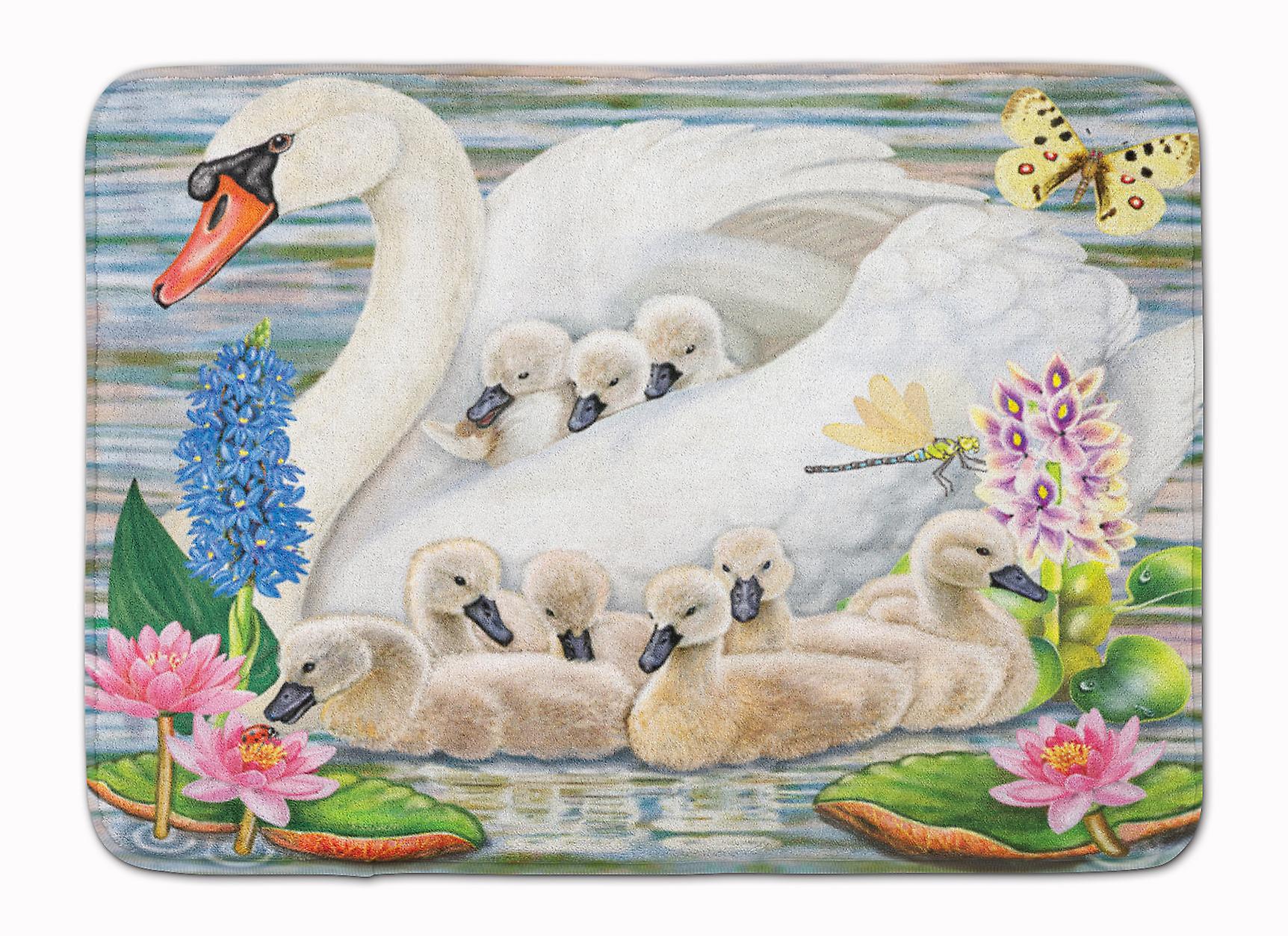 Caroline`s treasures carolines comori prs4045rug mama swan machine lavabil memory foam mat multicolore 19 x 27
