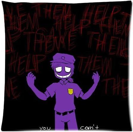 Purple Guy F NaF Custom Zippered Pillow Cases (55cmx55cm)