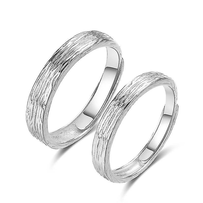S925 Sterling Silver Couple Ring One Pair