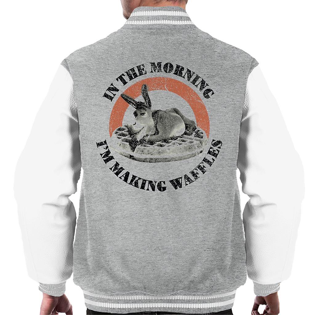 Shrek Donkey In The Morning Im Making Waffles Men's Varsity Jacket