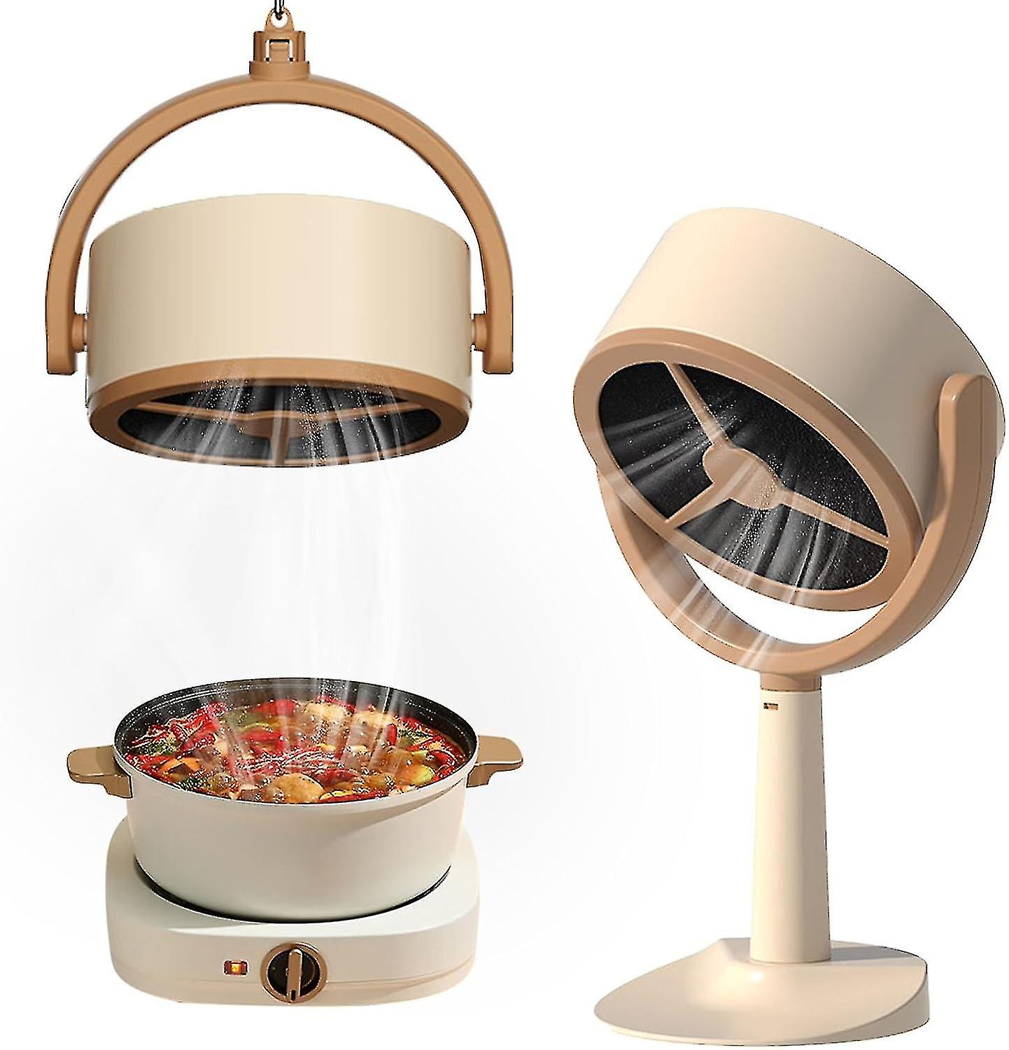 Desktop Range Hood, Portable Range Hood With 2 Speed Exhaust Fan, Adjustable Hanging Mini Extractor Hood With Strong Suction And Low Noise Filtering F