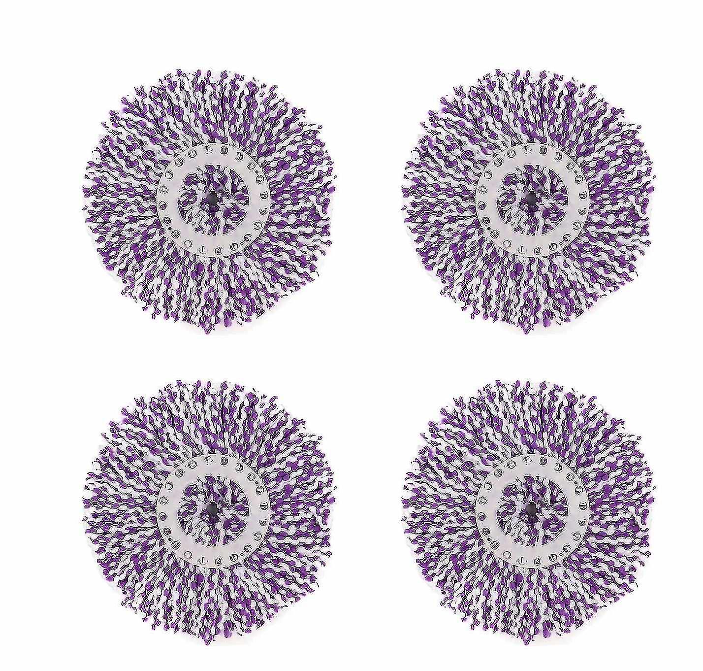 4 Replacement Mop Micro Heads Refill for 360 Degree Rotation Magic Mop Microfiber Replacement Mop He