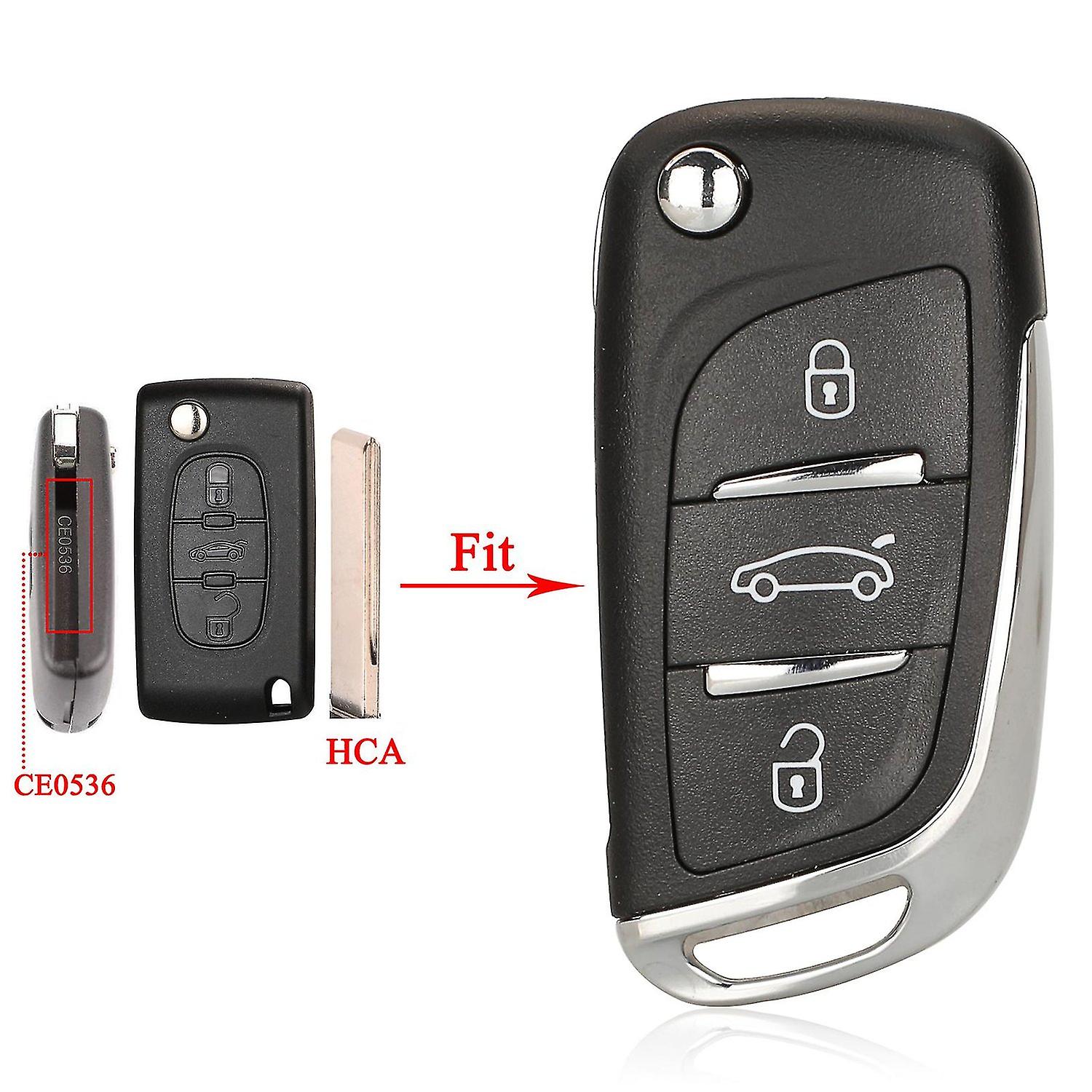Ce0523 Ce0536 Folding Key Shell Case For Citroen C5 C4 Hatch Coupe Vtr C6 C8 C2 Berlingo Xsara Picas