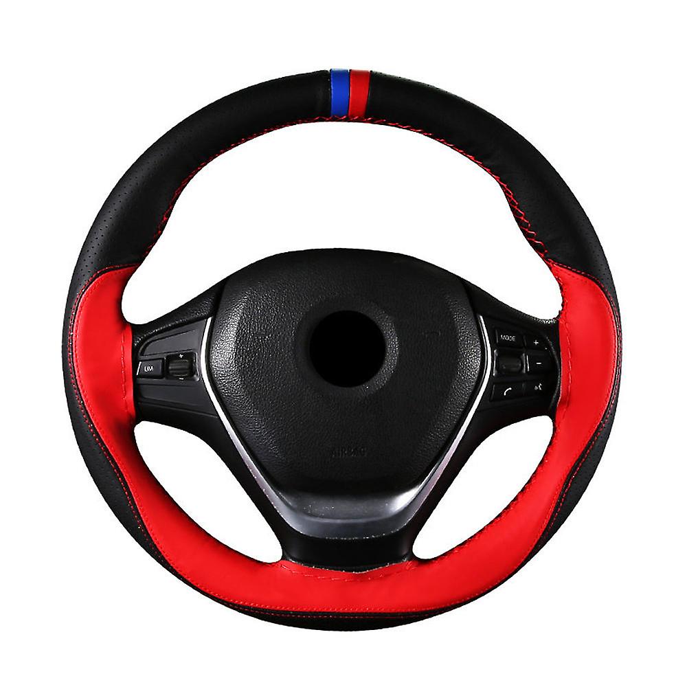38Cm Universal Diy Microfiber Leather Car Steering Wheel Covers Non Slip With Needles And Thread