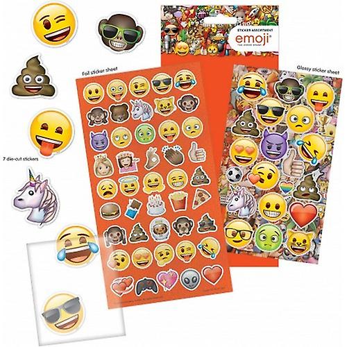 Emoji Aufkleberbogen mit verschiedenen Designs (2er-Pack)