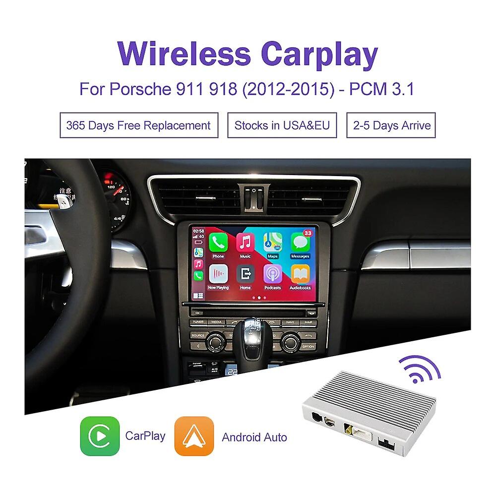 Wireless Carplay For Porsche 911/918 Pcm 3.1 7" 2012-2015 With Android Auto Mirror Link Airplay Car Play Function