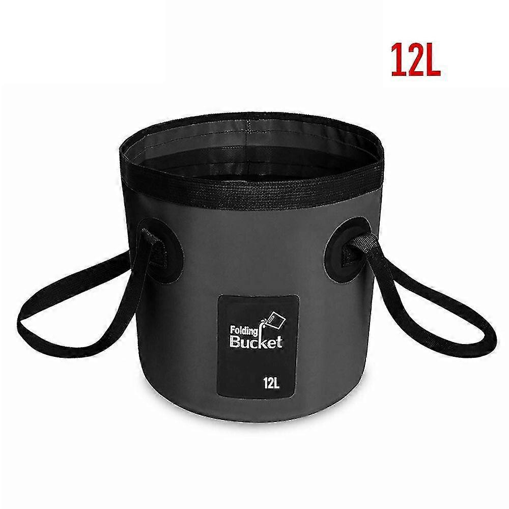 12l Portable Bucket Water Storage Bag Waterproof Water Bag Fishing Folding Bucket Portable Sink-Yvan