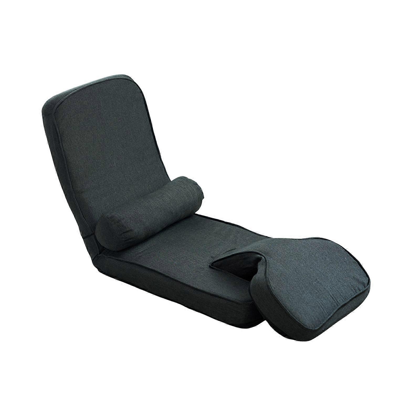 Floor Chair Backrest Chair Foldable Lazy Sofa Living Room Floor Lounge Chair grey