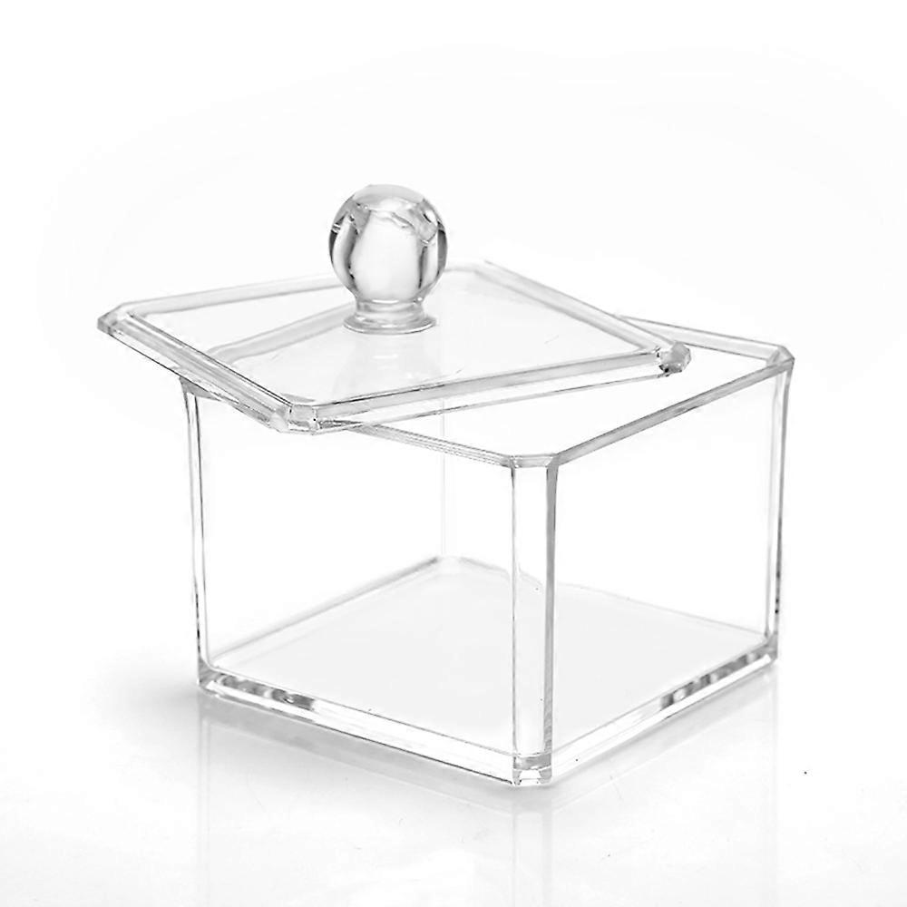 1pc Transparent Cotton Box, Acrylic Cotton Storage Box