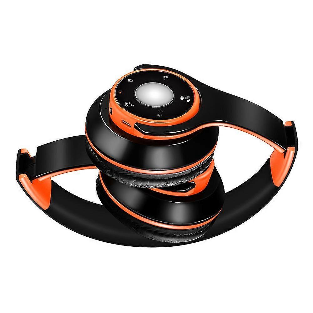 Wireless Bluetooth-compatible Retractable Stereo Headphone Phone Headset with Microphone