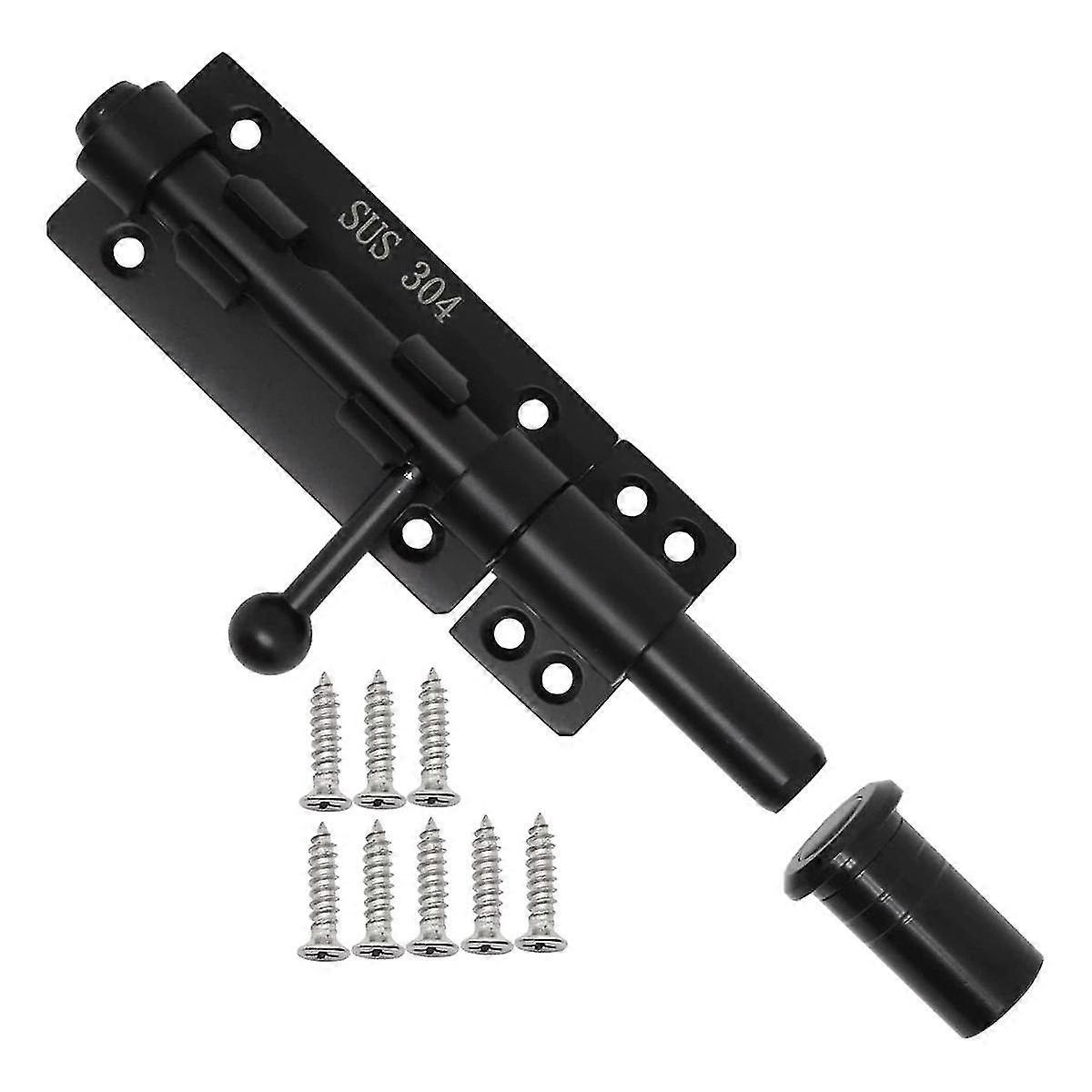 Heavy Duty Slide Bolt Gate Latch With A Padlock, Horizontal Bolt Latch Floor Latch Hardware And Loc