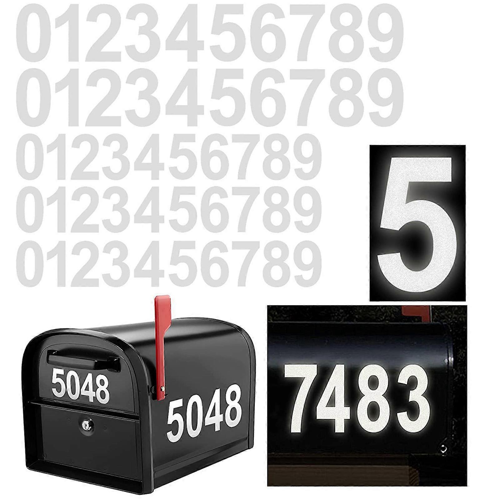 5 Sets 09 Reflective Number Stickers Reflective Mailbox Numbers For Outside Waterproof Strong Self Adhesive Vinyl Address Numbers For Houses