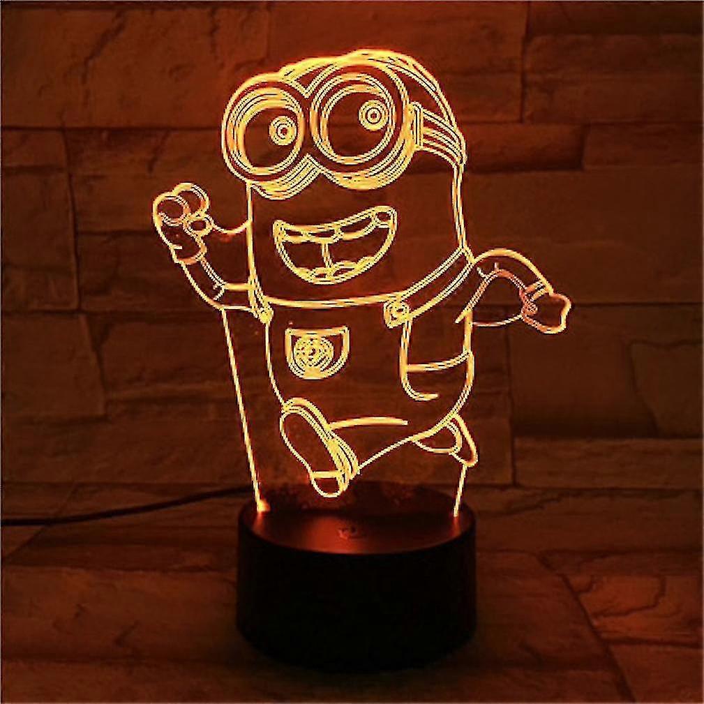 GYFDYM 3d Led Despicable Me Minions Luz Noturna Quarto Infantil Lâmpada de Mesa