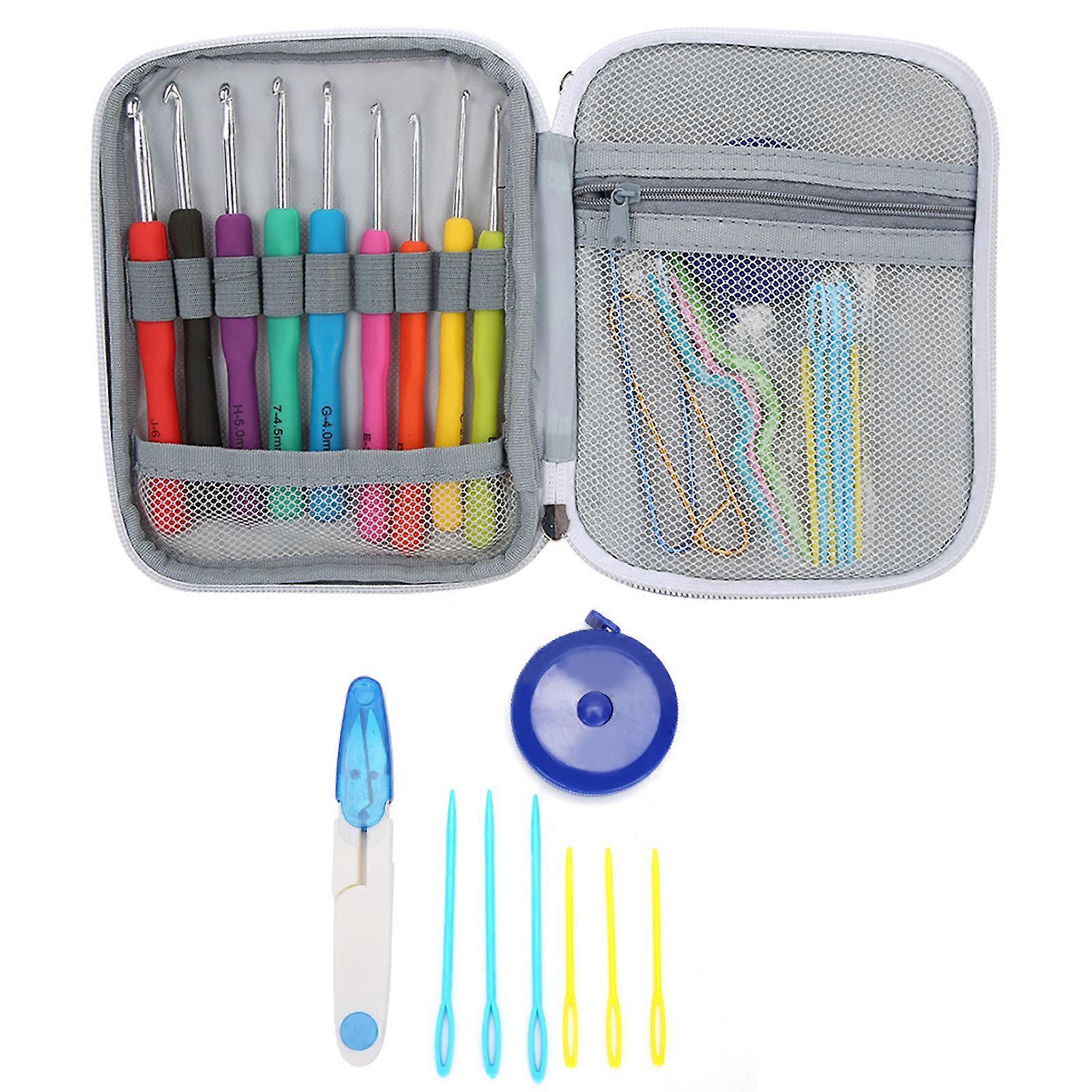 72Pcs Crochet Hooks Knitting Needles Tools Kits Set Storage Case Accessory