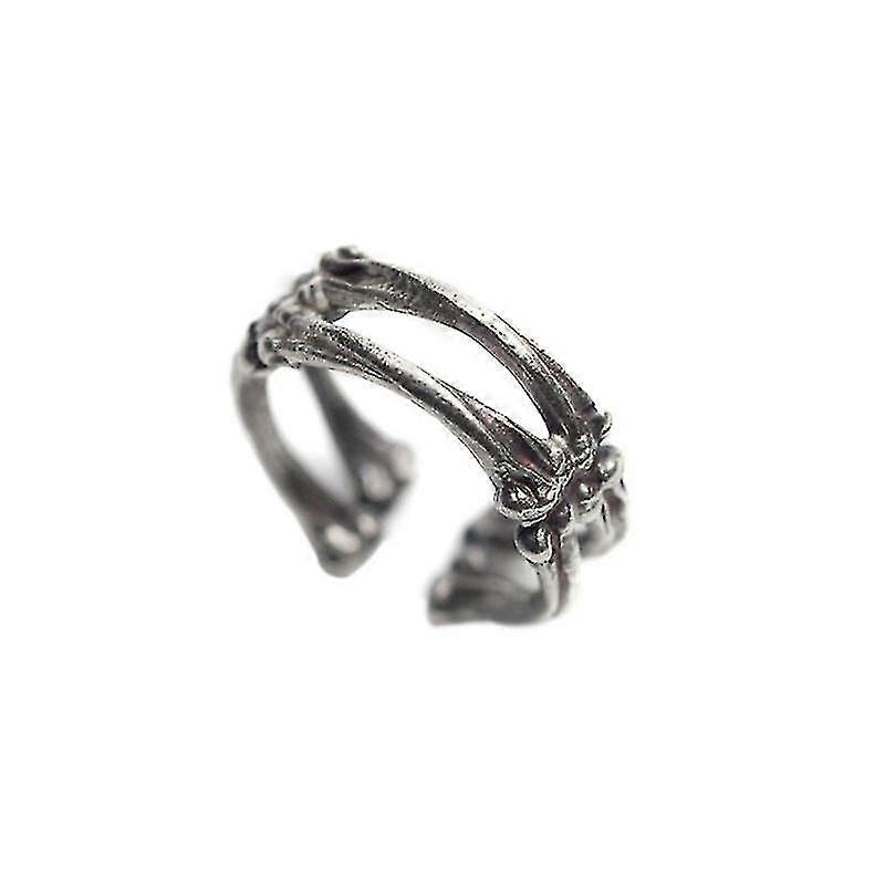 Knochen Herren Ring Vintage Mode Offener Einstellring