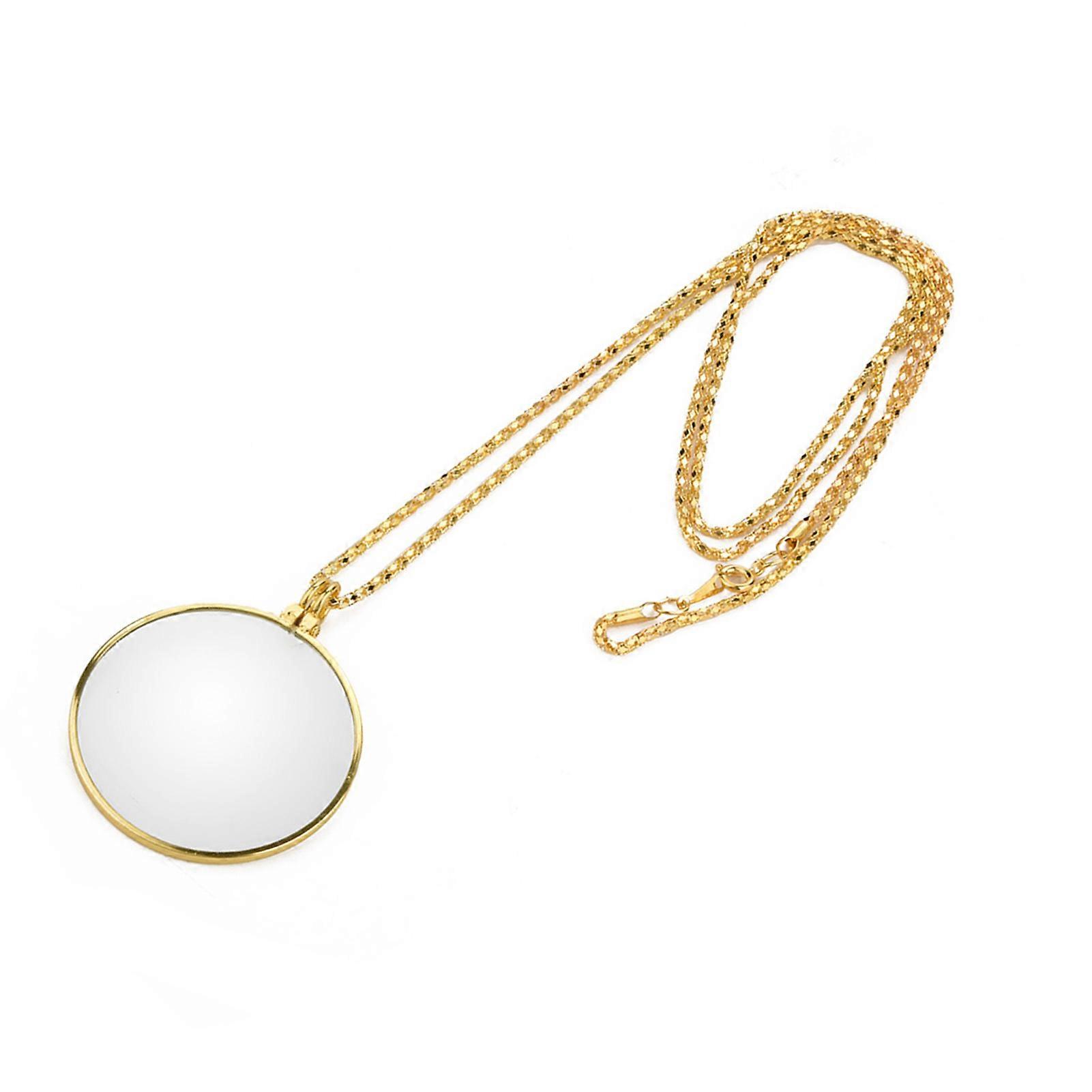 5X Vergrootglas Monocle Lens Ketting Vergrootglas Loep (Goud)