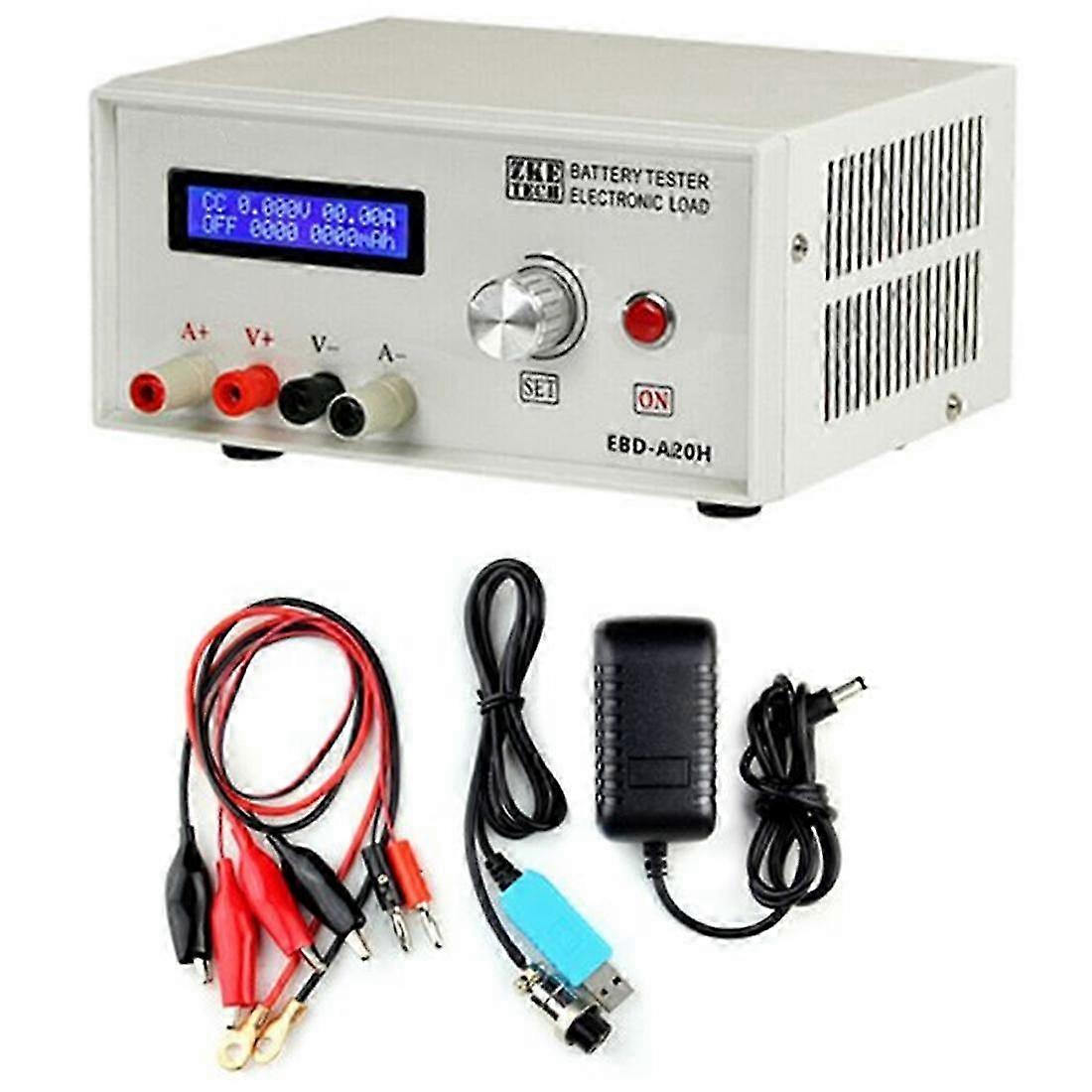 -A20H Battery Tester 30V 20A 200W Multifunction Direct Current Electronic Load Discharger Support PC Online EU Plug