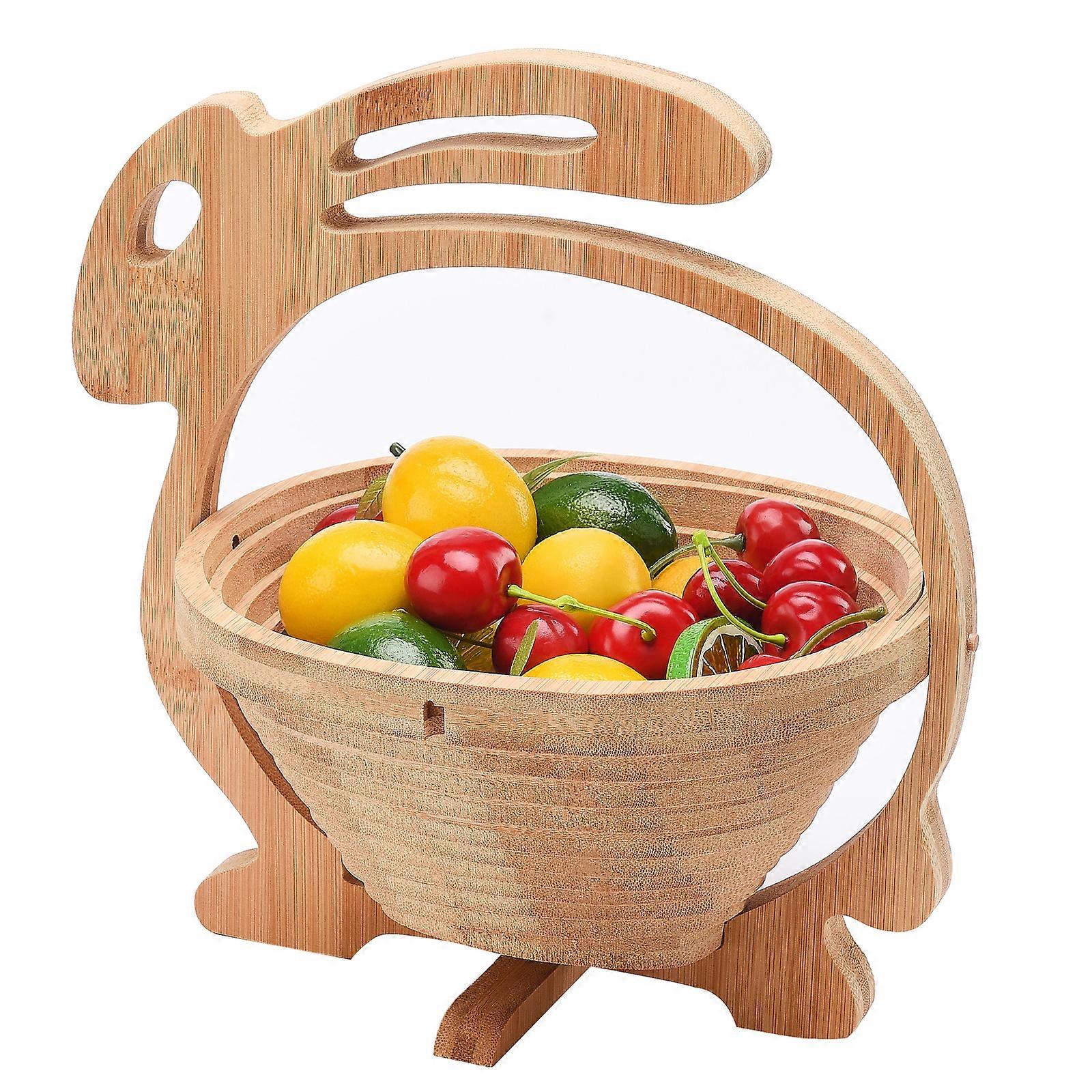 [Ande Online] (Rabbit) Creative Bamboo Folding Fruit Basket