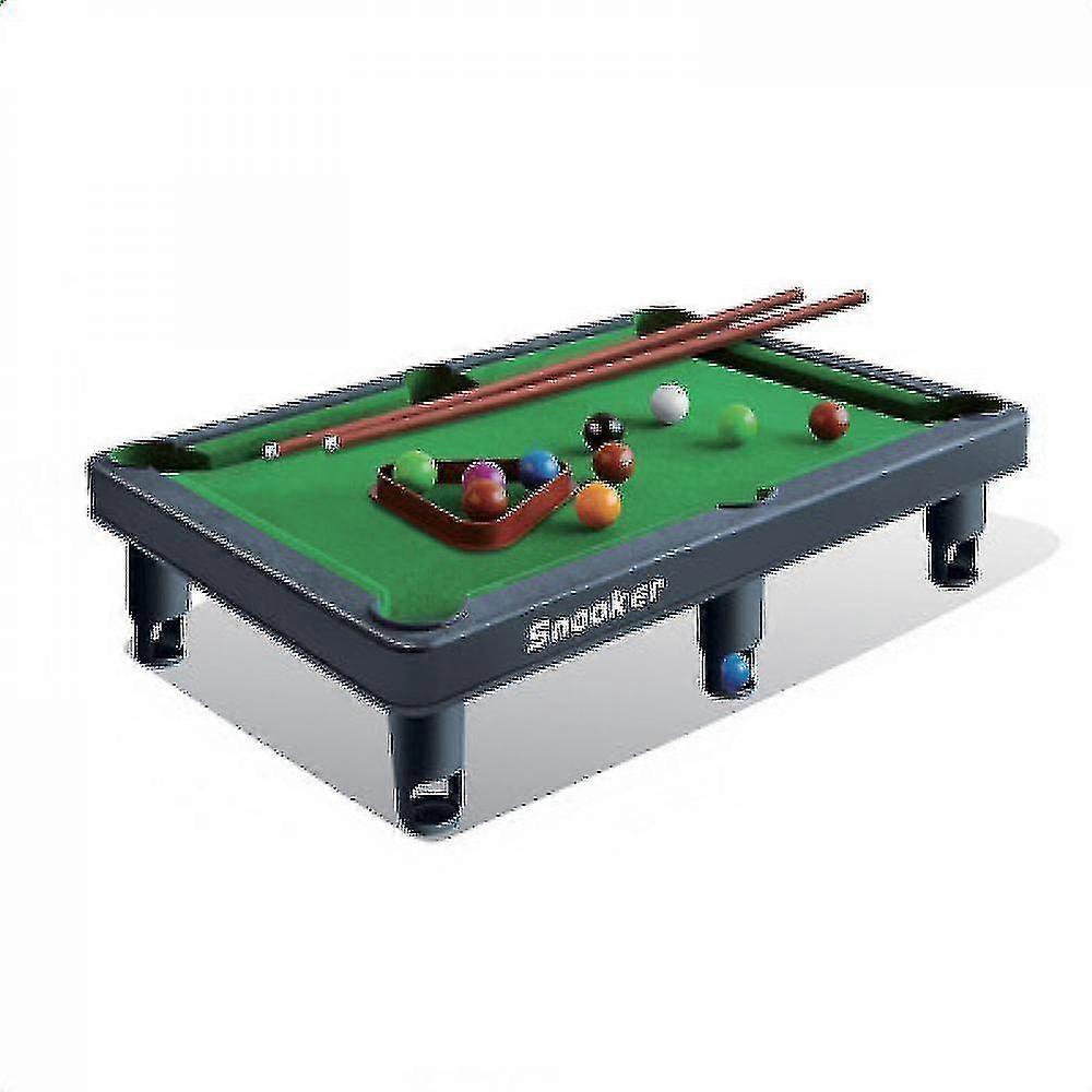 Mini Tabletop Pool Set- Billiards Game Includes Game Balls, Sticks, Chalk, Brush and Triangle-Portable and Fun for The Whole Family, Green