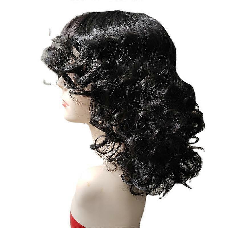 Explosive head wig women's small curly hair