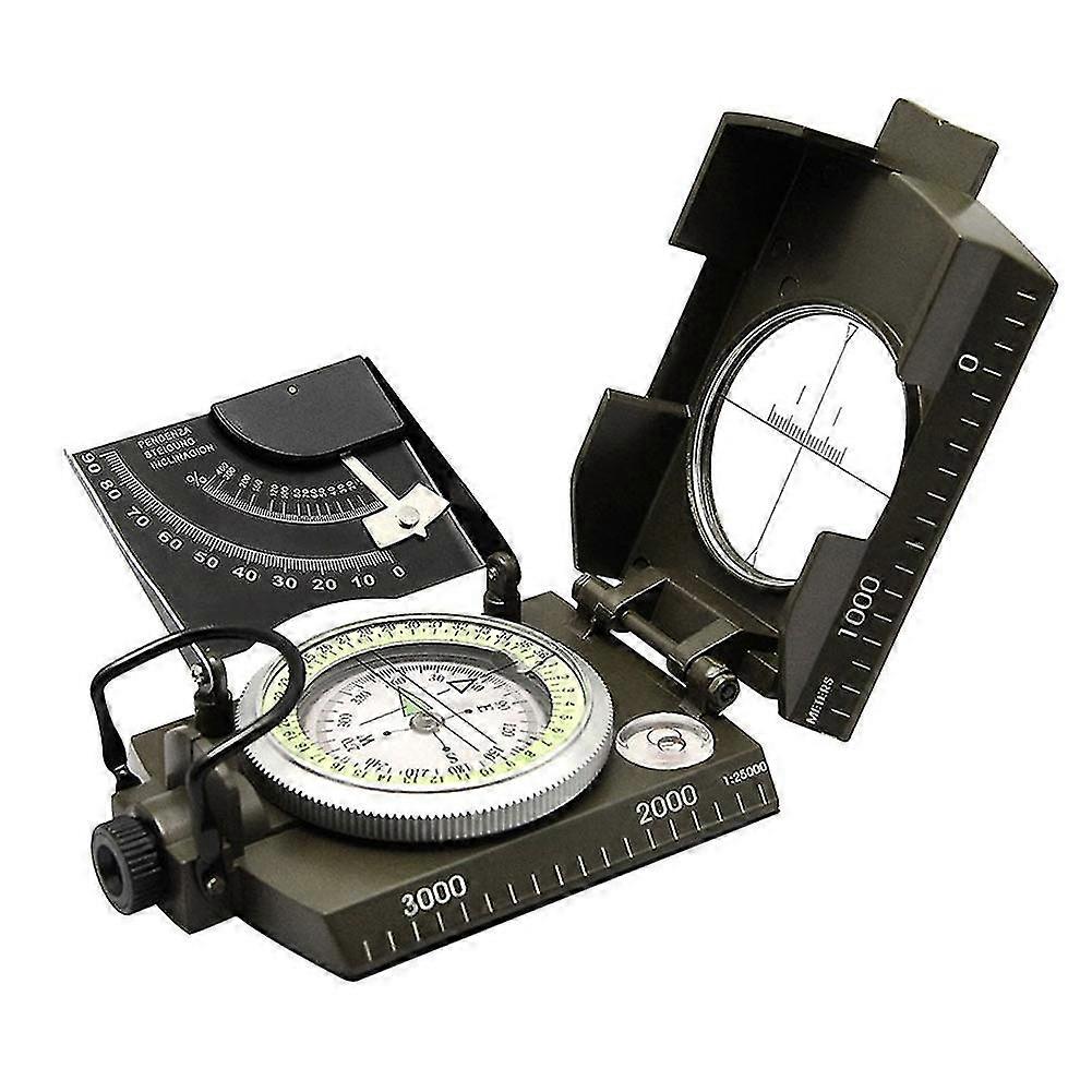 Professional Compass Outdoors Metal Sighting Luminous Compass Clinometer Camping