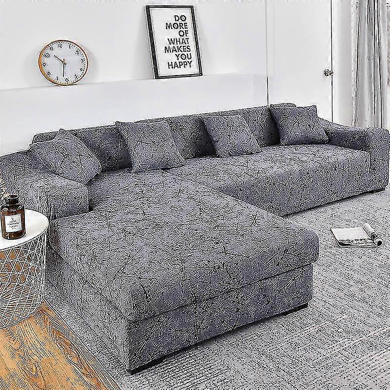 Elastik Kanepe Örtüsü Oturma Odası Kanepe Örtüsü Geometrik Kanepe Örtüsü Evcil Hayvan Köşesi L-şekilli Şezlong Kılıfı 1 Adet - Stil 13