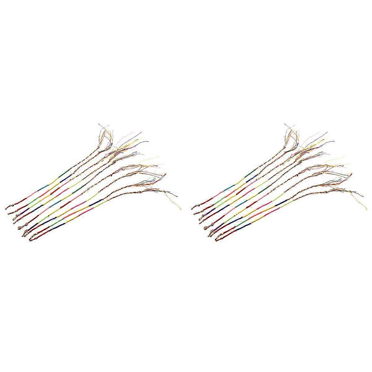 18 x Hippie Style Colorful Braided Friendship Bracelets Thread Prayer Bracelet Random Color--Textur