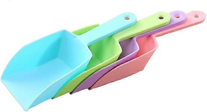 6 Pack Random Color PP Plastic Food Shovel Flour Supermarket Cereal Ice Nuts Candy Buffet Pet Food Spoon Loading and Setting Tool for Supermarket Snac