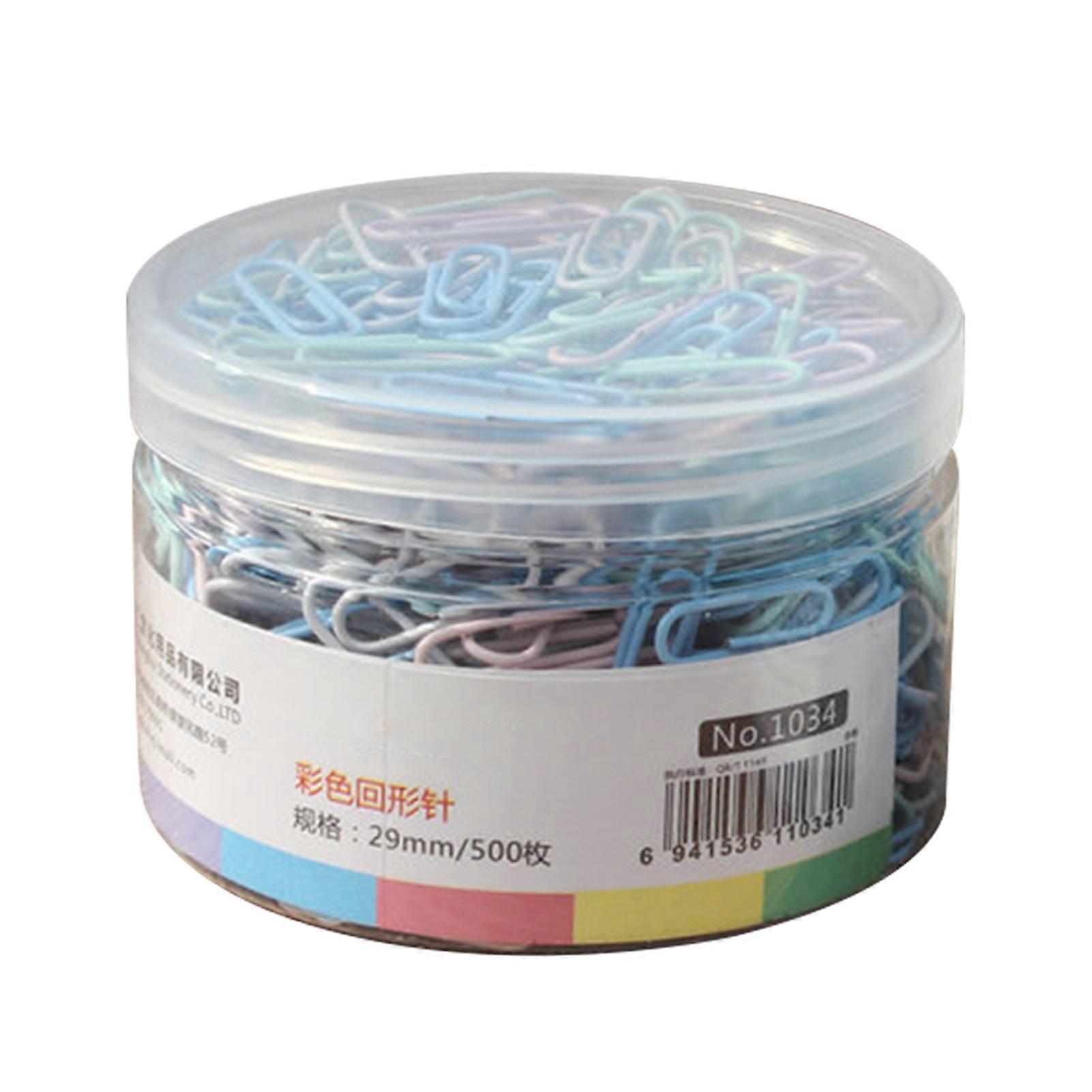 500PCS Colorful Paper Clips with Box Heavy-Duty Coated File Clips for Home School Office Use