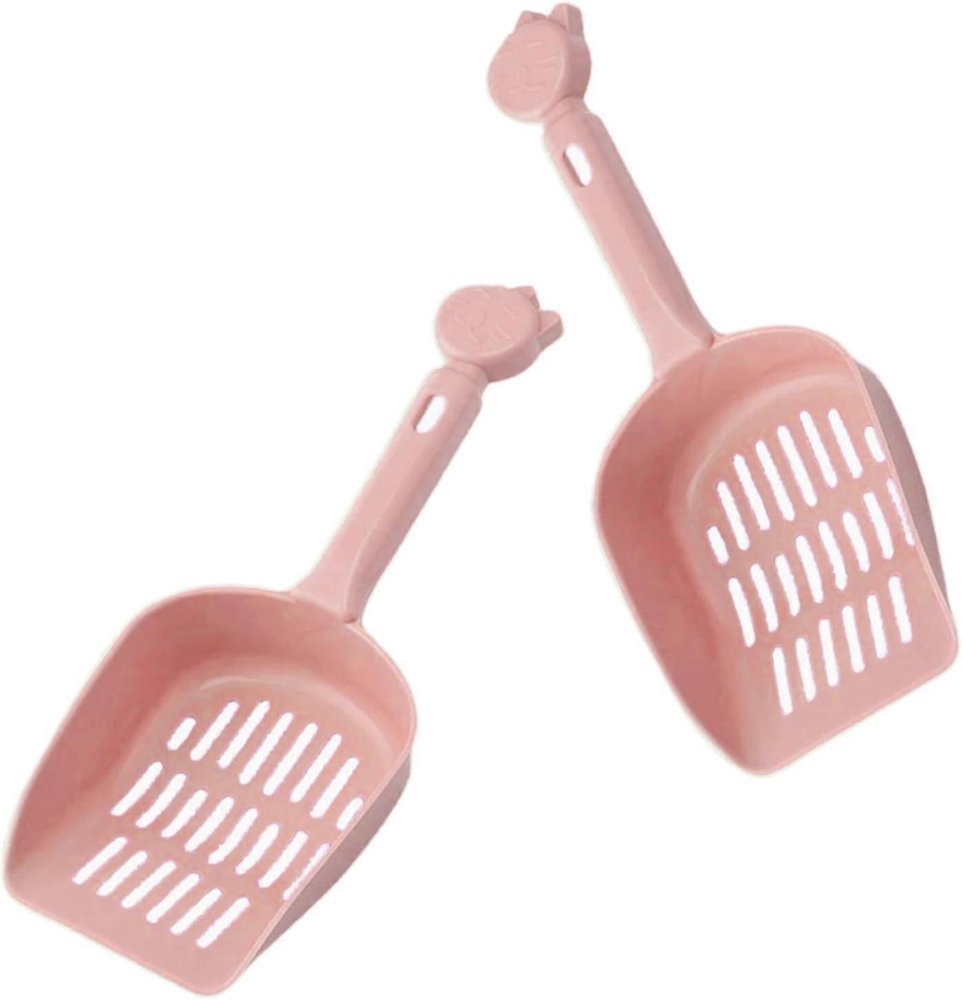 2 Pack Cat Litter Scooper with Easy Clean Handle (Pink),2024 Ping