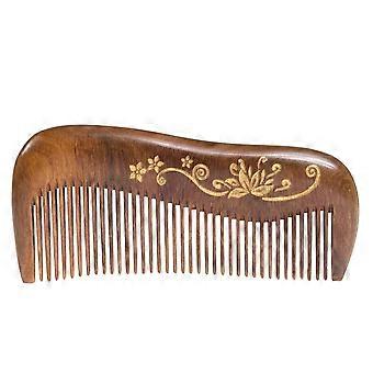 Wooden Hair Comb - Fine Tooth Wood Comb for Women - No Static Natural Detangling Sandalwood Comb