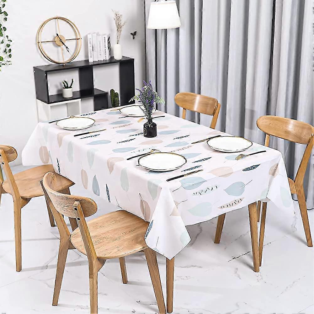 White Rectangular Table Cloths 140x180cm, Ultra Thin Transparent Waterproof