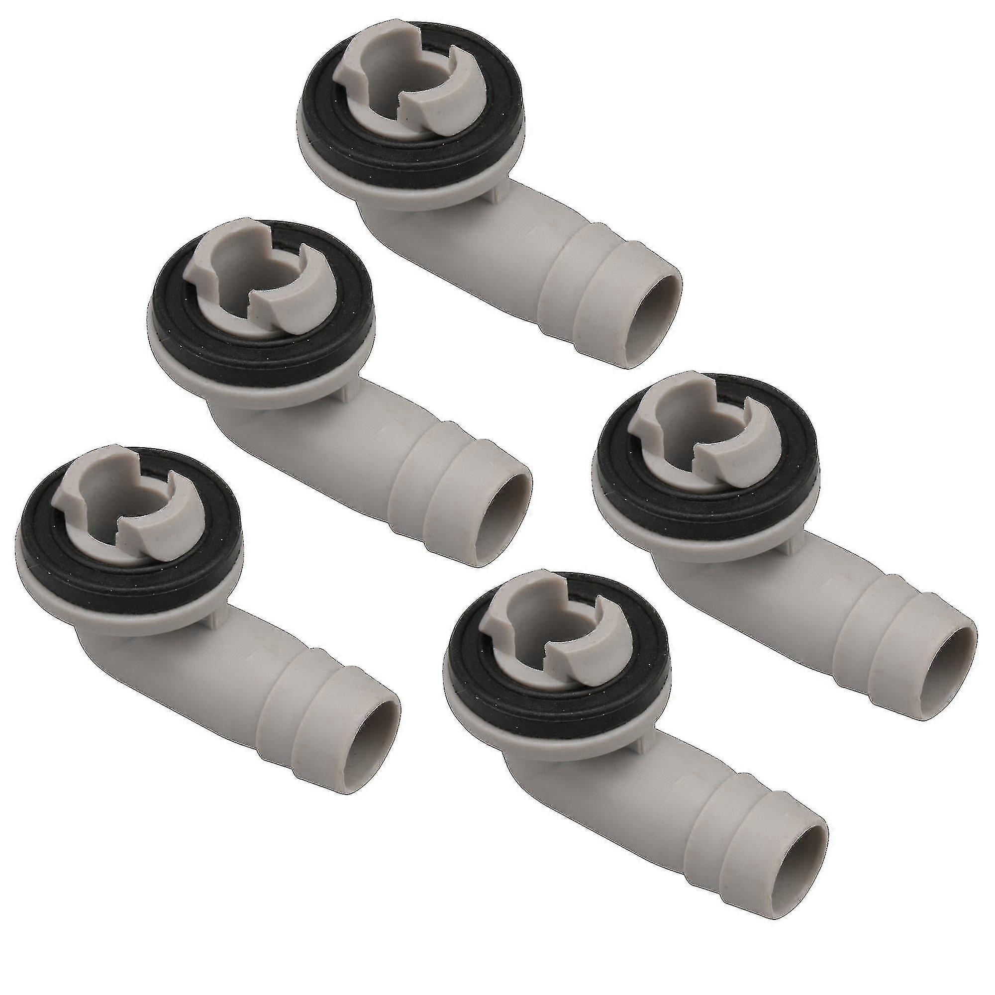 5pcs Air Conditioner Drain Exhaust Hose Connector Connection Hole Dia 15mm